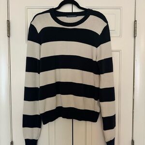 Striped Black and Cream Brandy Melville Sweater